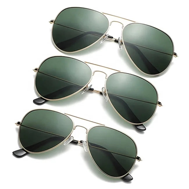 Fashion 1 Set 3 Pcs Parent-Child Sun Shades Mommy and Me Glasses Family Matching Classic Pilot Polarized Sunglasses