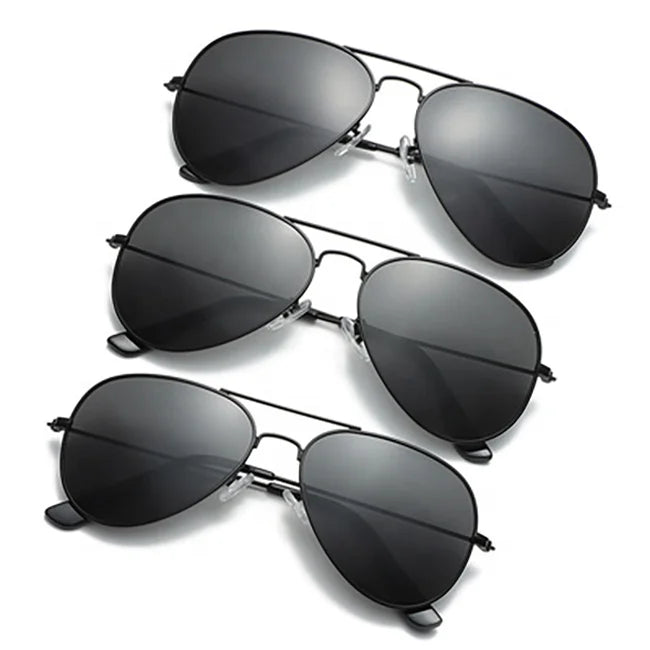 Fashion 1 Set 3 Pcs Parent-Child Sun Shades Mommy and Me Glasses Family Matching Classic Pilot Polarized Sunglasses