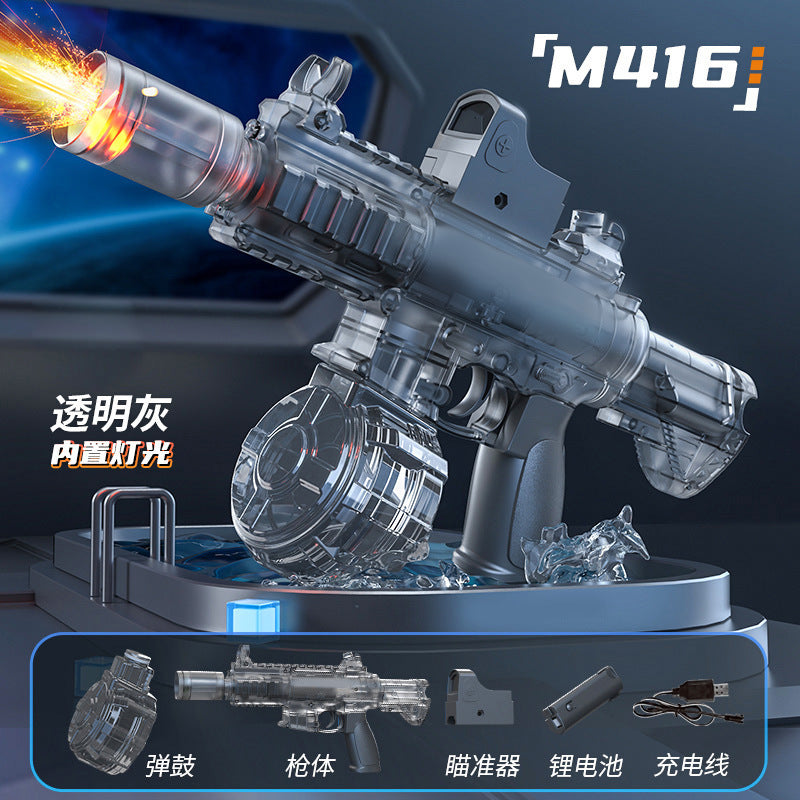 Firelight Ice Rat Flashing Electric Water Gun Children's Toy Water Spray Continuous High-Pressure Powerful Long-Range New Linkage Water Gun