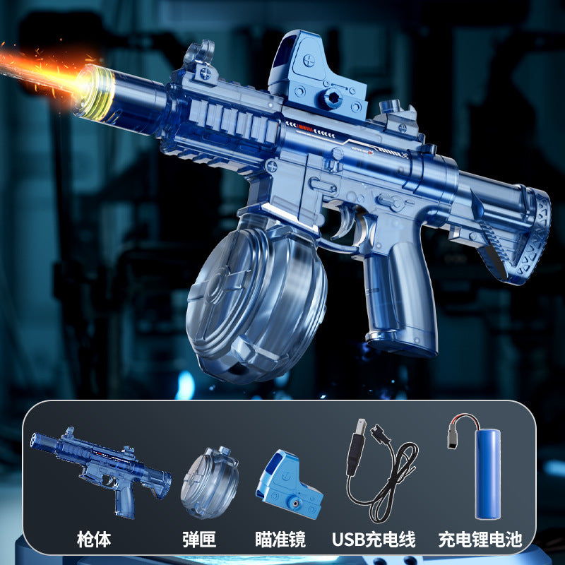 Firelight Ice Rat Flashing Electric Water Gun Children's Toy Water Spray Continuous High-Pressure Powerful Long-Range New Linkage Water Gun