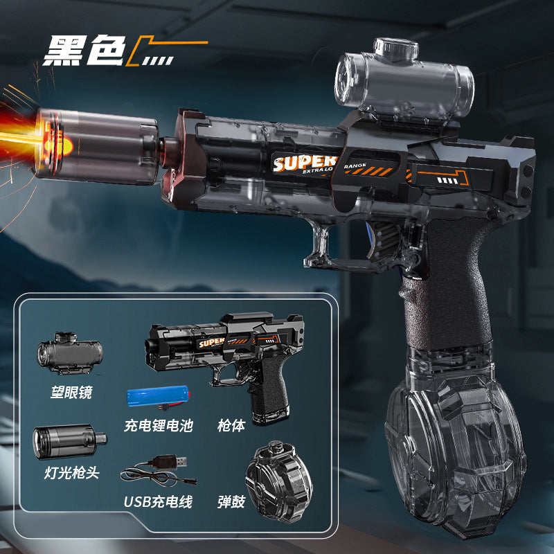 Firelight Ice Rat Flashing Electric Water Gun Children's Toy Water Spray Continuous High-Pressure Powerful Long-Range New Linkage Water Gun