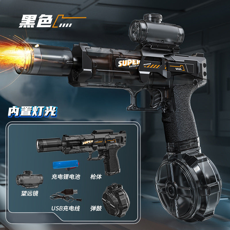 Firelight Ice Rat Flashing Electric Water Gun Children's Toy Water Spray Continuous High-Pressure Powerful Long-Range New Linkage Water Gun