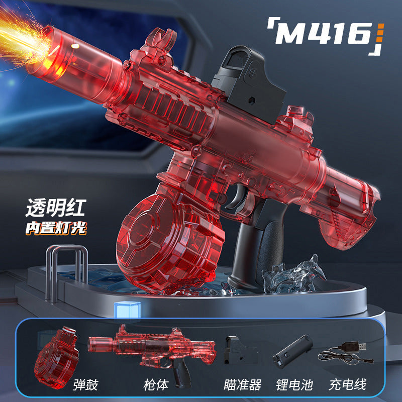 Firelight Ice Rat Flashing Electric Water Gun Children's Toy Water Spray Continuous High-Pressure Powerful Long-Range New Linkage Water Gun