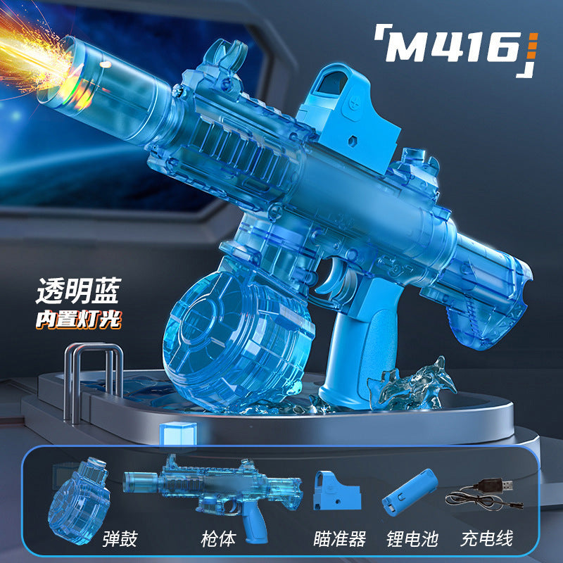 Firelight Ice Rat Flashing Electric Water Gun Children's Toy Water Spray Continuous High-Pressure Powerful Long-Range New Linkage Water Gun