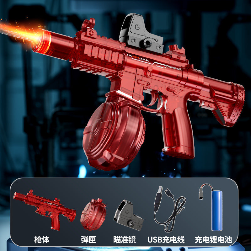 Firelight Ice Rat Flashing Electric Water Gun Children's Toy Water Spray Continuous High-Pressure Powerful Long-Range New Linkage Water Gun