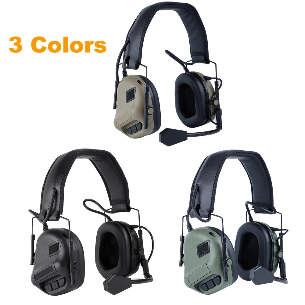Tactical Militar Headset Without Sound Pickup Noise Reduction Version Head Wearing Hunting Airsoft Shooting Earphone