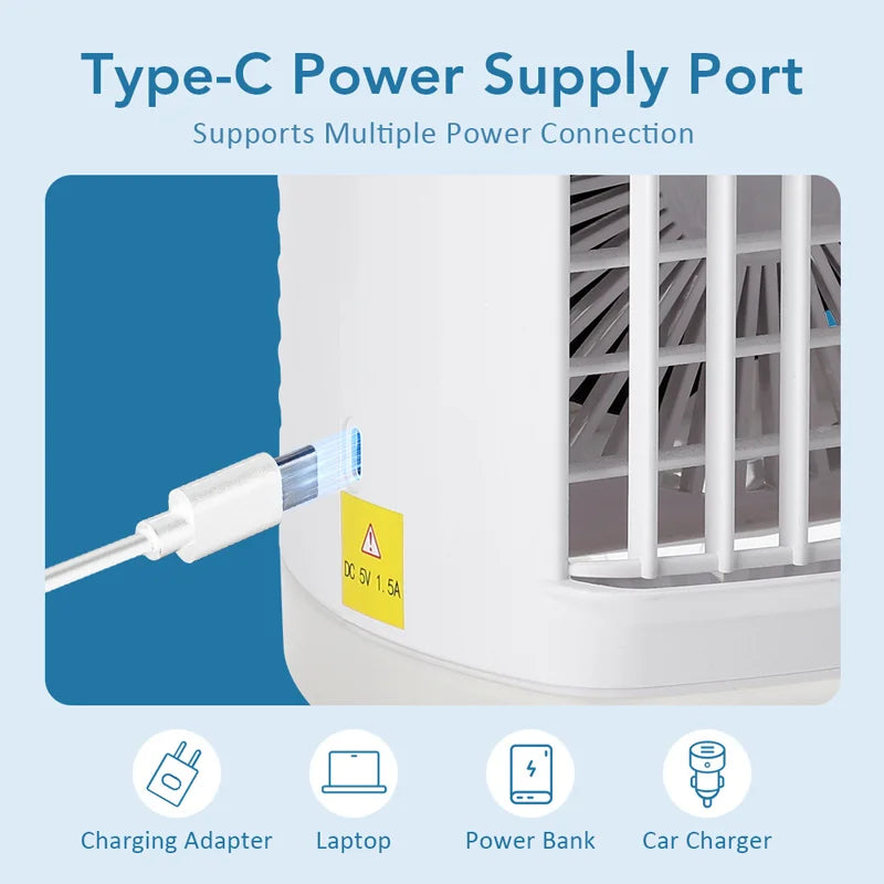 Desktop air conditioner fan small air cooling machine small air conditioner household water cooling fan summer dormitory artifac