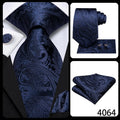 Hi-tie Paisley Blue Textured Printed Men's Ties Elegant Fashion Tie Accessories Daily Ties Wedding silk Party Gift Sets