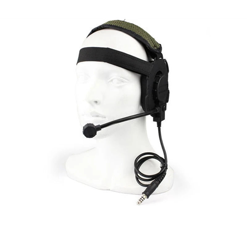 New Style Tactical Headset Head-wearing Combat Communication Headsets for CS Games Hunting Airsoft Headphone Use with PTT