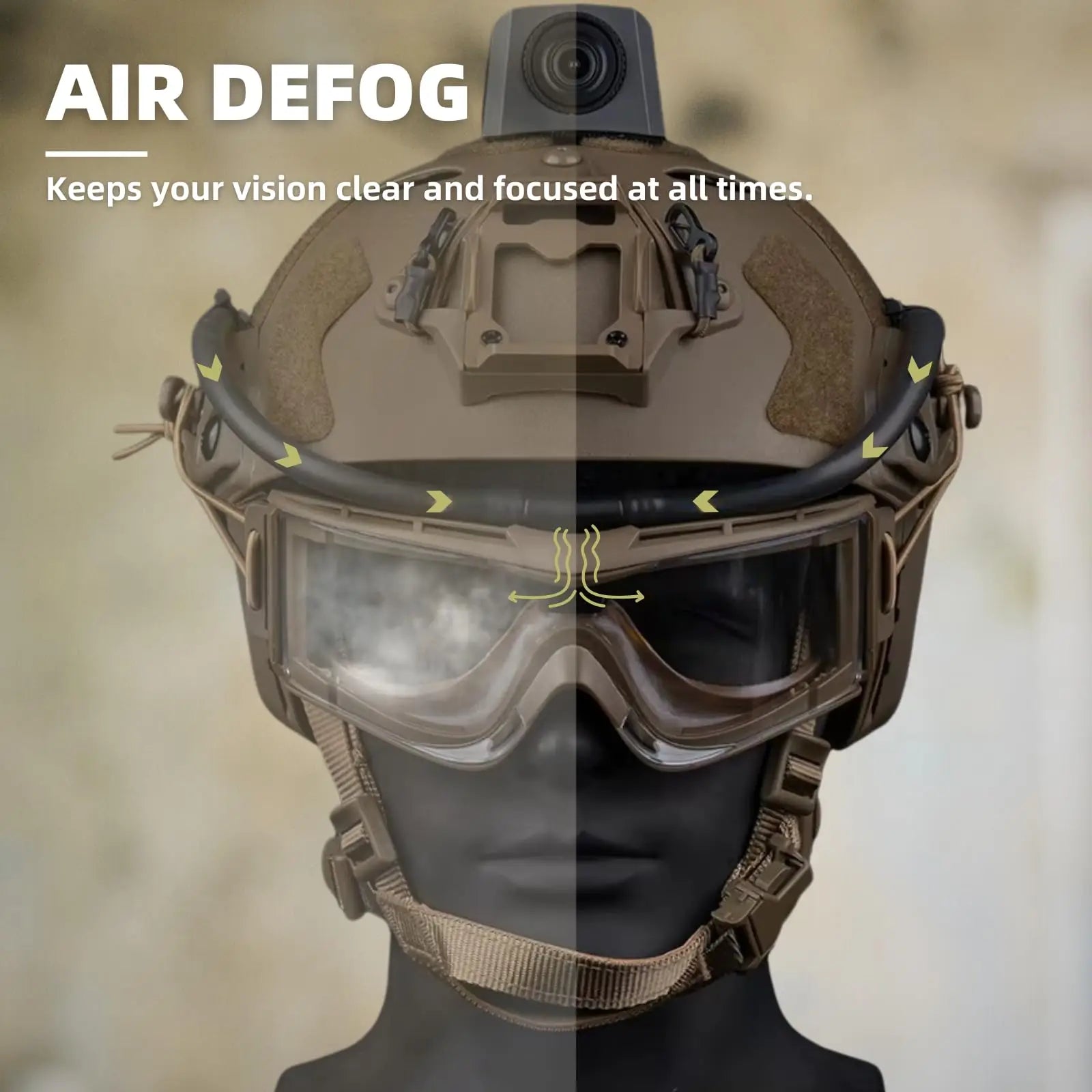 Tactical Goggles Defogger Defogging Fan Anti-fog Kit for Airsoft Shooting Motocross Mountaineering Protection Glasses Ski Mask