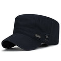 Casual Simple Flat Top Hat Solid Fishing Cap Cadet Hat Men Casquette Elderly Hat Sunshade Hat Unisex Four Seasons
