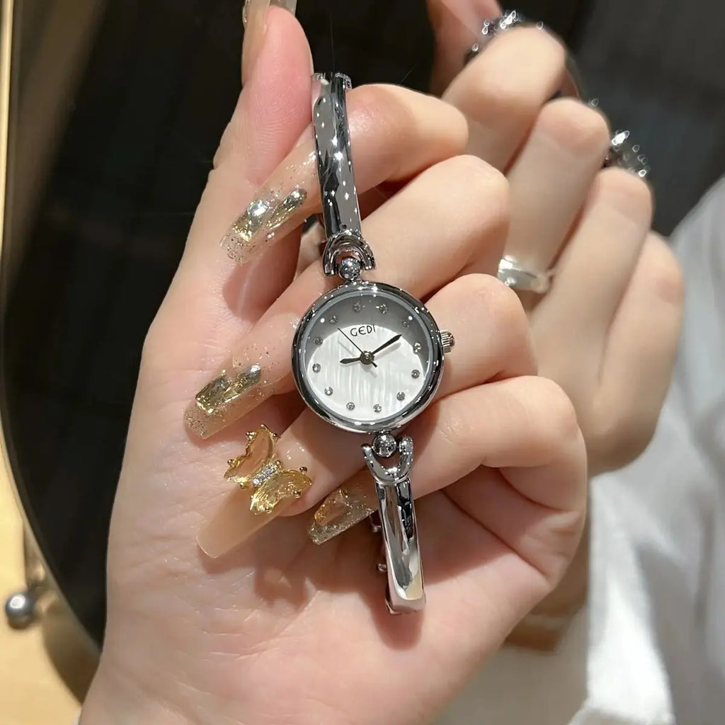 Fashion Top Brand Ladies Wristwatch Full Steel Waterproof Small Dial Quartz Silver Women Dress Watch Reloj Mujer Montre Femme