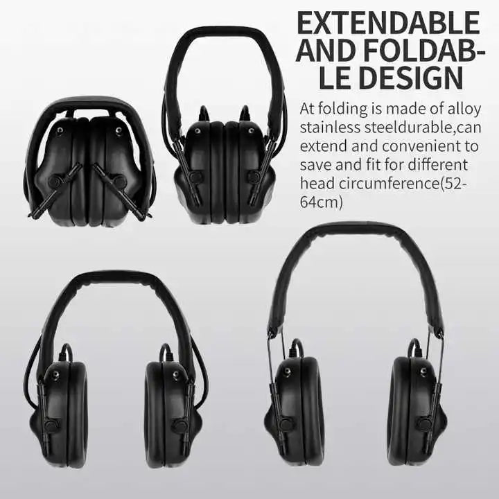 Tactical Earphone Headset Without Sound Pickup Noise Reduction Version Militar Head Wearing Hunting Airsoft Shooting