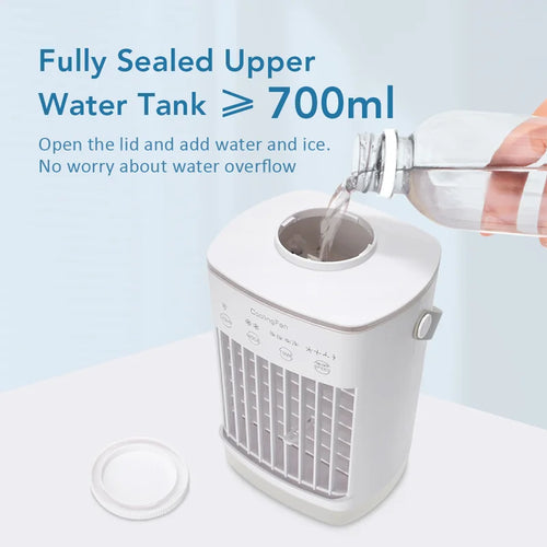 Desktop air conditioner fan small air cooling machine small air conditioner household water cooling fan summer dormitory artifac