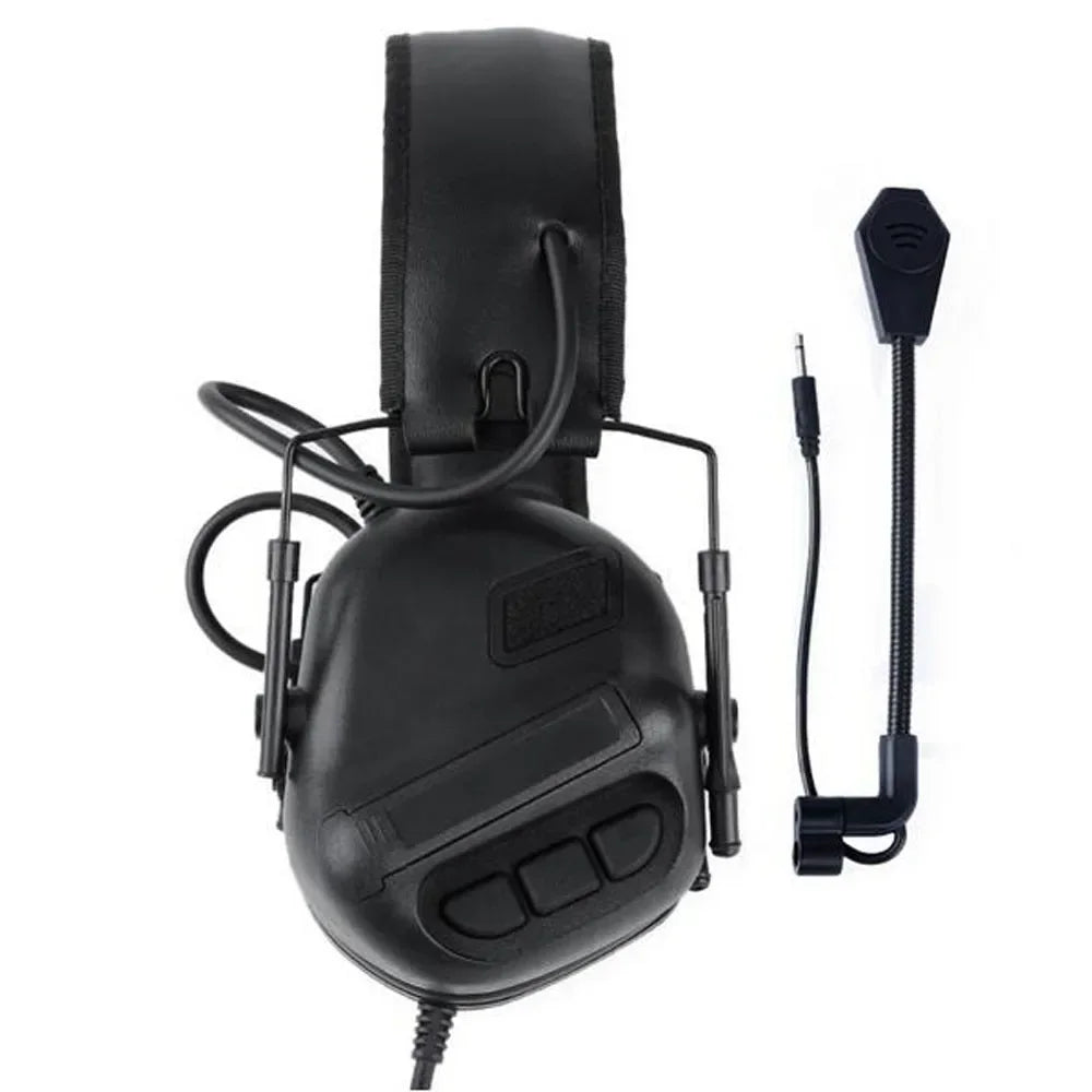 Tactical Earphone Headset Without Sound Pickup Noise Reduction Version Militar Head Wearing Hunting Airsoft Shooting