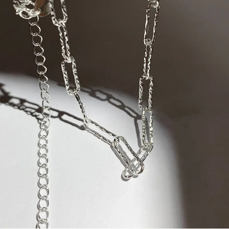 CIAXY Silver Color Clavicle Chain Necklace for Women Minimalist Choker Necklace 2024 Hot Jewelry Collier Femme Collar
