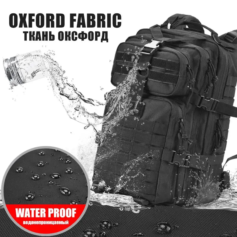 60L Army Military Tactical Backpack Men's Travel Large Capacity Rucksacks Men Waterproof Outdoor Sports Multi-functional Bags