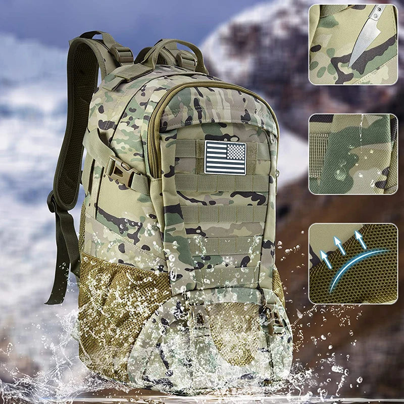 35L Military Tactical Backpack Hiking Bag Hunting Backpack MOLLE Trekking Backpack GYM Women Men EDC Outdoor Hiking Rucksack