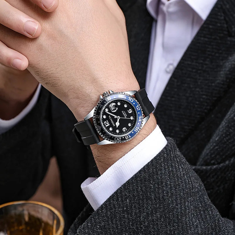 Fashion Men's Watches Date High-end Luxury Casual Sport Clock Classic Business Quartz Male Stainless Steel Wristwatches