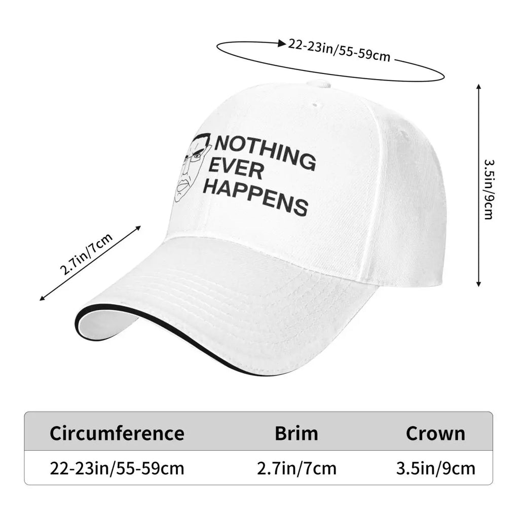 Baseball Caps Fun Chudjak Chud Meme Nothing Ever Happens Casquette Female Male Outdoor Summer Caps