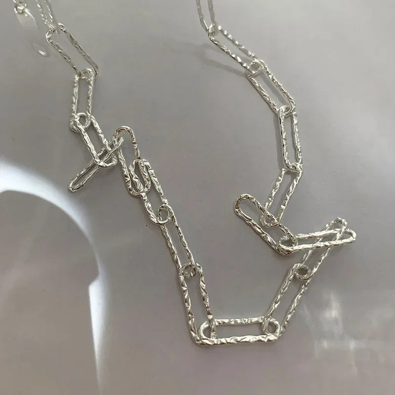 CIAXY Silver Color Clavicle Chain Necklace for Women Minimalist Choker Necklace 2024 Hot Jewelry Collier Femme Collar