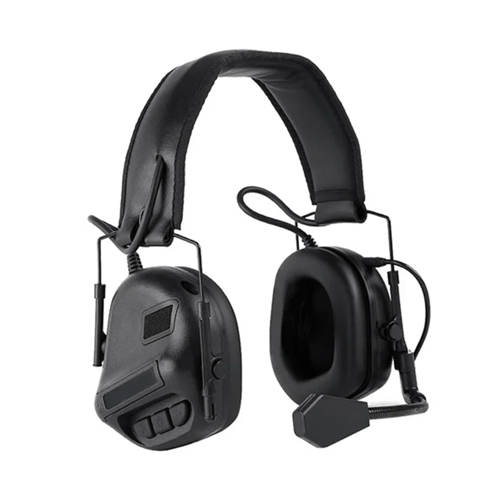 Tactical Earphone Headset Without Sound Pickup Noise Reduction Version Militar Head Wearing Hunting Airsoft Shooting