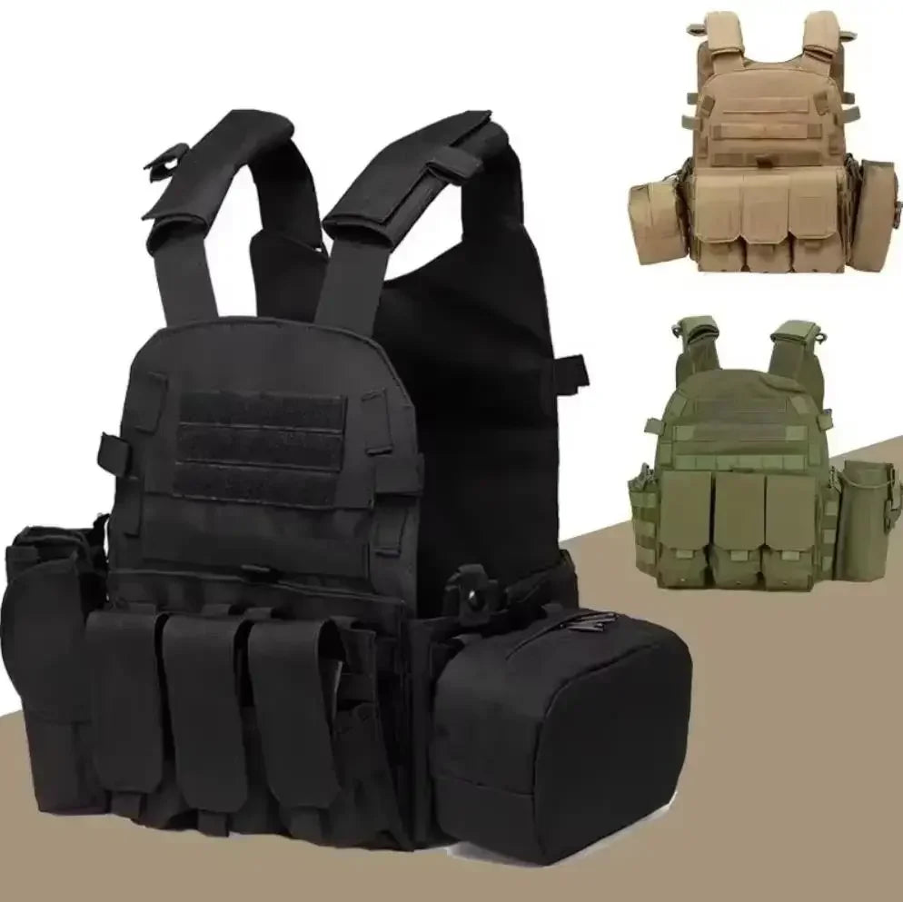 2026 Tactical Vest Body Armor Combat Army Gear Hunting Plate Carrier Airsoft Accessories Wargame Pouch  Vest