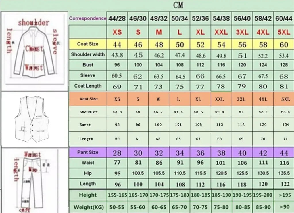 Black 2-piece Men's Casual Suits Tops Notch Lapel Blazer Coat Jacket Trousers Wedding Business Office Groom Tuxedos