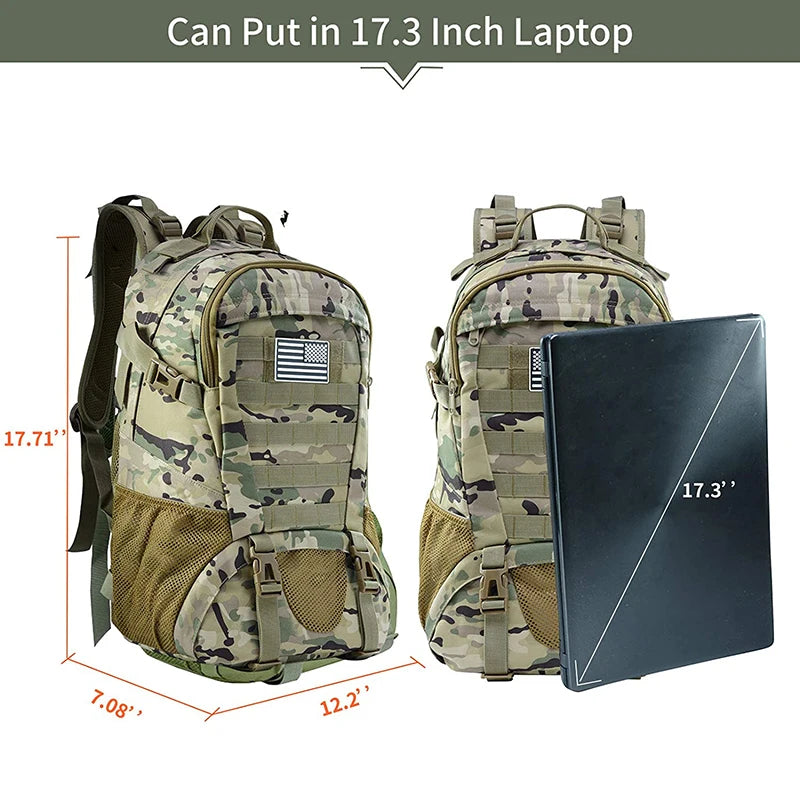 35L Military Tactical Backpack Hiking Bag Hunting Backpack MOLLE Trekking Backpack GYM Women Men EDC Outdoor Hiking Rucksack